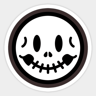 Smiley Skull Sticker